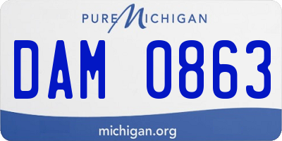 MI license plate DAM0863