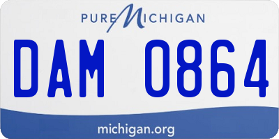 MI license plate DAM0864
