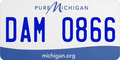 MI license plate DAM0866