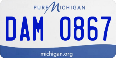 MI license plate DAM0867