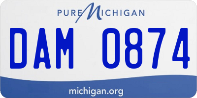 MI license plate DAM0874