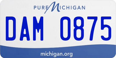 MI license plate DAM0875