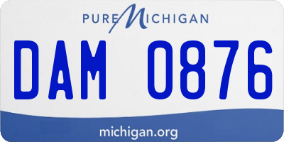 MI license plate DAM0876