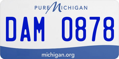 MI license plate DAM0878