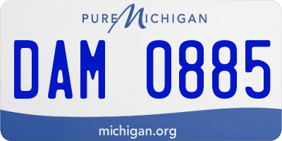 MI license plate DAM0885