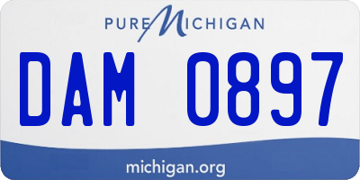 MI license plate DAM0897