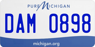 MI license plate DAM0898