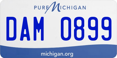 MI license plate DAM0899