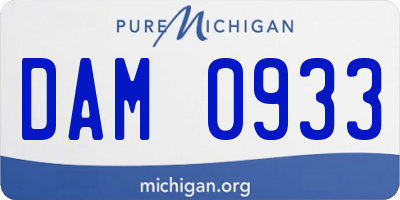 MI license plate DAM0933