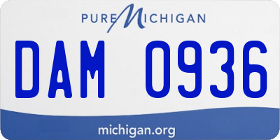 MI license plate DAM0936