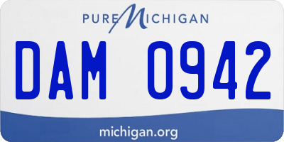 MI license plate DAM0942