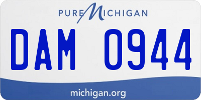 MI license plate DAM0944