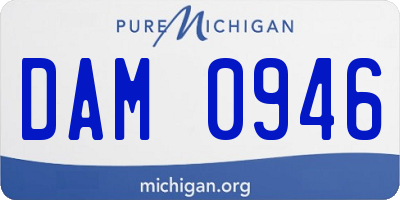 MI license plate DAM0946