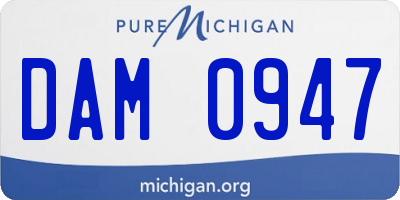 MI license plate DAM0947