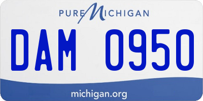 MI license plate DAM0950