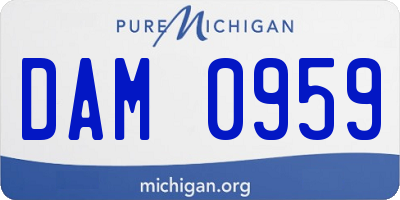 MI license plate DAM0959