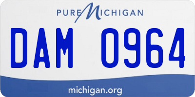 MI license plate DAM0964