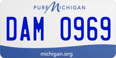 MI license plate DAM0969
