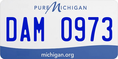 MI license plate DAM0973