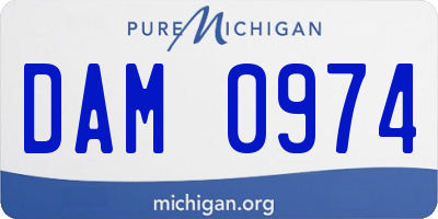 MI license plate DAM0974