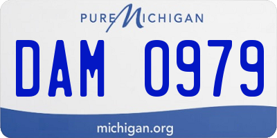 MI license plate DAM0979