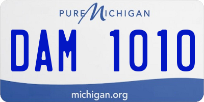 MI license plate DAM1010