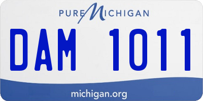 MI license plate DAM1011