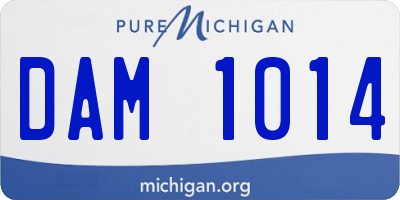 MI license plate DAM1014
