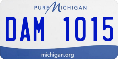 MI license plate DAM1015