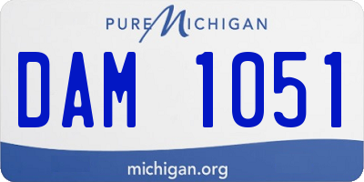 MI license plate DAM1051