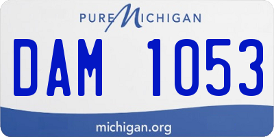 MI license plate DAM1053