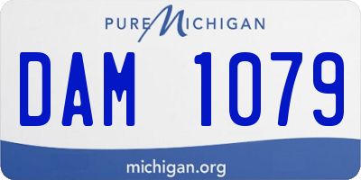 MI license plate DAM1079