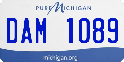 MI license plate DAM1089