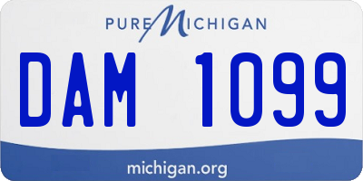MI license plate DAM1099