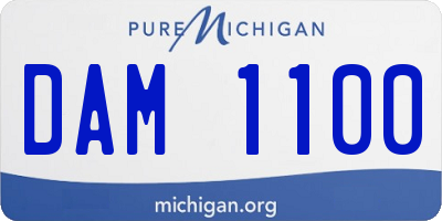 MI license plate DAM1100