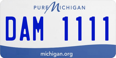 MI license plate DAM1111