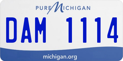 MI license plate DAM1114