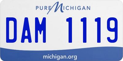 MI license plate DAM1119