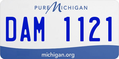 MI license plate DAM1121