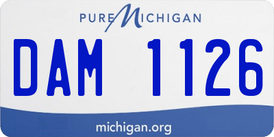 MI license plate DAM1126