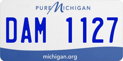MI license plate DAM1127