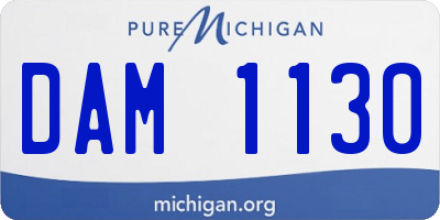 MI license plate DAM1130