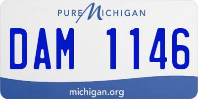 MI license plate DAM1146