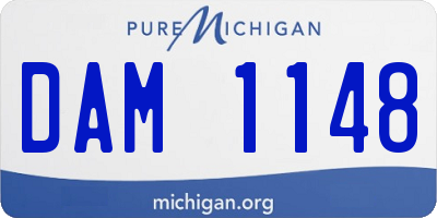 MI license plate DAM1148