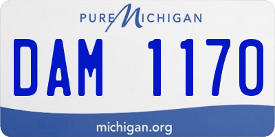 MI license plate DAM1170