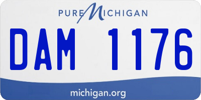 MI license plate DAM1176