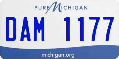MI license plate DAM1177