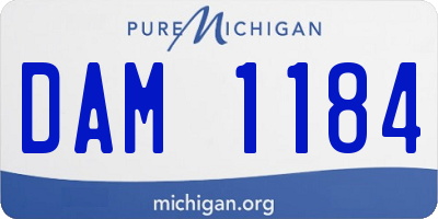 MI license plate DAM1184