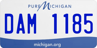 MI license plate DAM1185