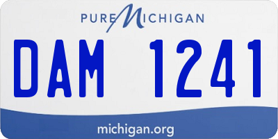 MI license plate DAM1241